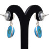 Gehna Jaipur Turquoise Color Stone Studded Earrings For Girls & Women GE01-1597 - Image 4