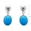 Gehna Jaipur Turquoise Color Stone Studded Earrings For Girls & Women GE01-1597 - Image 3