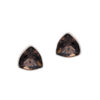 Gehna Jaipur Natural Smokey Quartz Trillion Shaped Gemstone Studded Earrings For Girls & Women GE01-1602