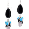Gehna Jaipur Rose Quartz Onyx &  Turquoise Gemstone Earrings For Girls & Women GE01-1604