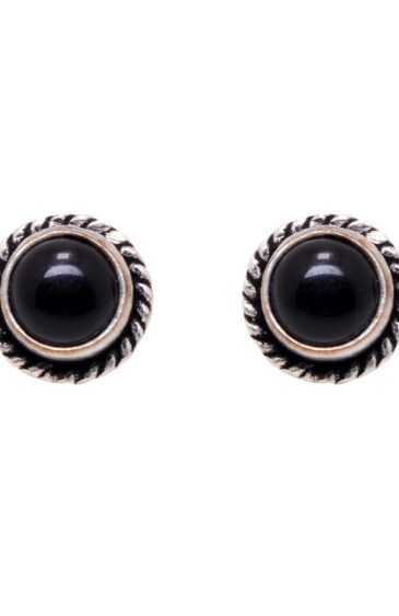 Gehna Jaipur Black Onyx Gemstone Studded Studs For Girls & Women GE01-1607