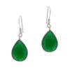 Gehna Jaipur Green Onyx Pear Shape Stone Studded Earrings For Girls & Women GE01-1612