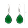 Gehna Jaipur Green Onyx Pear Shape Stone Studded Earrings For Girls & Women GE01-1612 - Image 3