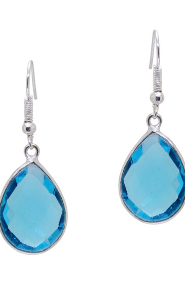 Gehna Jaipur Swiss Blue Topaz Color Stone Studded Earrings For Girls & Women GE01-1617