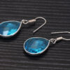 Gehna Jaipur Swiss Blue Topaz Color Stone Studded Earrings For Girls & Women GE01-1617 - Image 5