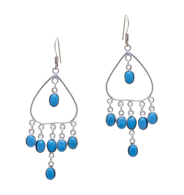 Gehna Jaipur Turquoise Color Stone Studded Earrings For Girls & Women GE01-1619