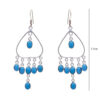 Gehna Jaipur Turquoise Color Stone Studded Earrings For Girls & Women GE01-1619 - Image 3