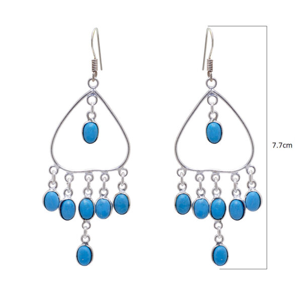 Gehna Jaipur Turquoise Color Stone Studded Earrings For Girls & Women GE01-1619 - Image 3