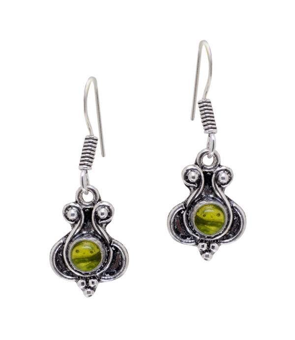 Gehna Jaipur Peridot Color Stone Studded Earrings For Girls & Women GE01-1620