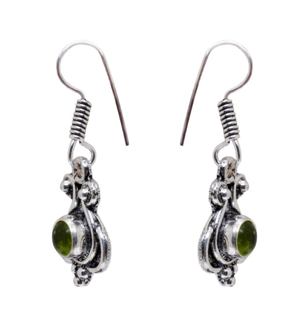 Gehna Jaipur Peridot Color Stone Studded Earrings For Girls & Women GE01-1620 - Image 4