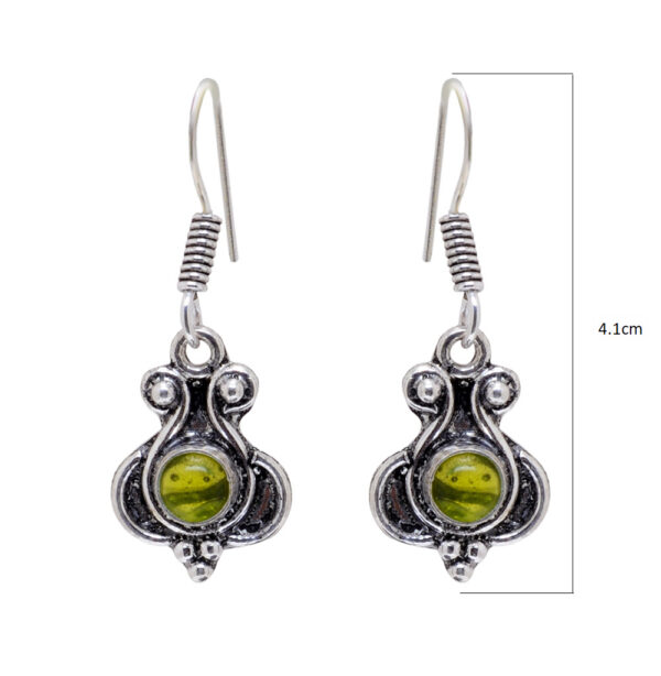 Gehna Jaipur Peridot Color Stone Studded Earrings For Girls & Women GE01-1620 - Image 3