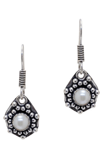 Gehna Jaipur Pearl Studded Oxidized Earrings For Girls & Women GE01-1624