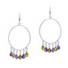 Gehna Jaipur Amethyst, Peridot Natural Gemstone Studded Earrings For Girls & Women GE01-1626