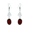 Gehna Jaipur Red Garnet Color Stone Studded Dangle Earrings  For Girls & Women GE01-1627 - Image 4