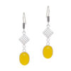 Gehna Jaipur Yellow Chalcedony Color Stone Studded Dangle Earrings  For Girls & Women GE01-1628