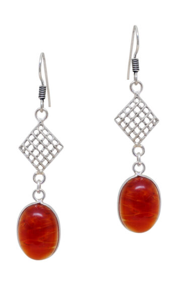 Gehna Jaipur Red Garnet Color Stone Studded Dangle Earrings  For Girls & Women GE01-1629