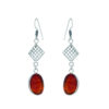 Gehna Jaipur Red Garnet Color Stone Studded Dangle Earrings  For Girls & Women GE01-1629 - Image 4