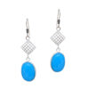 Gehna Jaipur Blue Chalcedony Color Stone Studded Round Shaped Earrings For Girls & Women GE01-1631