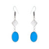 Gehna Jaipur Blue Chalcedony Color Stone Studded Round Shaped Earrings For Girls & Women GE01-1631 - Image 4