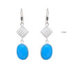 Gehna Jaipur Blue Chalcedony Color Stone Studded Round Shaped Earrings For Girls & Women GE01-1631 - Image 3