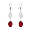 Gehna Jaipur Red Garnet Color Stone Studded Dangle Earrings  For Girls & Women GE01-1632 - Image 4