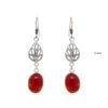 Gehna Jaipur Red Garnet Color Stone Studded Dangle Earrings  For Girls & Women GE01-1632 - Image 3