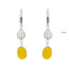 Gehna Jaipur Yellow Chalcedony Stone Studded Oval Shaped Earrings  For Girls & Women GE01-1633 - Image 3