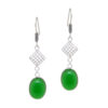 Gehna Jaipur Green Onyx Color Stone Studded Round Shaped Earrings For Girls & Women GE01-1639