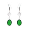 Gehna Jaipur Green Onyx Color Stone Studded Round Shaped Earrings For Girls & Women GE01-1639 - Image 4