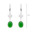 Gehna Jaipur Green Onyx Color Stone Studded Round Shaped Earrings For Girls & Women GE01-1639 - Image 3