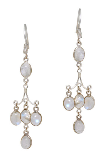 Gehna Jaipur Natural White Moonstone Studded Dangle Earrings For Girls & Women GE01-1640