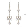 Gehna Jaipur Natural White Moonstone Studded Dangle Earrings For Girls & Women GE01-1640 - Image 3