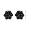 Gehna Jaipur Black Spinel Stone Studded Flower Shaped Studs Earrings For Girls & Women GE01-1642 - Image 3