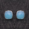 Gehna Jaipur Blue Chalcedony Color Stone Studded Cushion Shaped Earrings  For Girls & Women GE01-1647 - Image 6
