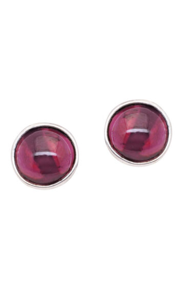 Gehna Jaipur Red Garnet Color Stone Studded Oval Shaped Earrings For Girls & Women GE01-1648