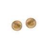 Gehna Jaipur Yellow Citrine Color Stone Studded Round Shaped Earrings  For Girls & Women GE01-1649
