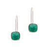 Gehna Jaipur Emerald Color stone Studded Cushion Shaped Earrings For Girls & Women GE01-1653