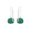 Gehna Jaipur Emerald Color stone Studded Cushion Shaped Earrings For Girls & Women GE01-1653 - Image 5
