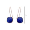 Gehna Jaipur Blue Sapphire Color stone Studded Cushion Shaped Earrings  For Girls & Women GE01-1654 - Image 3