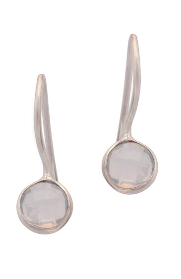 Gehna Jaipur White Sapphire Color stone Studded Round Shaped Earrings For Girls & Women GE01-1655