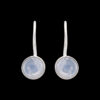 Gehna Jaipur White Sapphire Color stone Studded Round Shaped Earrings For Girls & Women GE01-1655 - Image 4