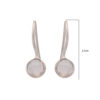 Gehna Jaipur White Sapphire Color stone Studded Round Shaped Earrings For Girls & Women GE01-1655 - Image 3