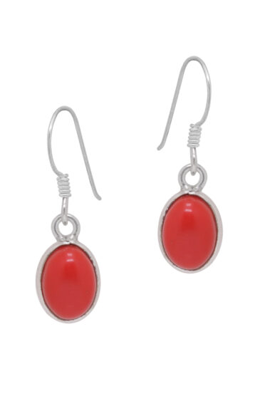 Gehna Jaipur Red Jasper Color stone Studded Oval Shaped Dangle Earrings  For Girls & Women GE01-1659