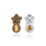 Gehna Jaipur Citrine Color Stone Studded Earrings  For Girls & Women GE01-1664 - Image 5
