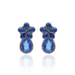 Gehna Jaipur Blue Topaz Color Stone Studded Earrings  For Girls & Women GE01-1666