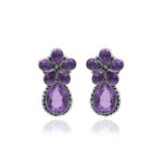 Gehna Jaipur Amethyst Color Stone Studded Earrings  For Girls & Women GE01-1670