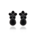 Gehna Jaipur Black Onyx Color Stone Studded Earrings  For Girls & Women GE01-1671