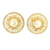 Gehna Jaipur Moissanite Polki Studded Round Shape Earring Made In 925 Silver For Girls & Women PJ-1003