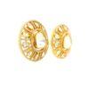 Gehna Jaipur Moissanite Polki Studded Round Shape Earring Made In 925 Silver For Girls & Women PJ-1003 - Image 2