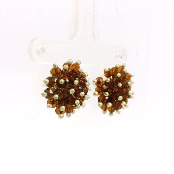 Gehna Jaipur Citrine Color Zircon Beads Studs For Girls & Women CE-1179 - Image 4